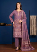 Mauve Embroidered Cotton 3-Piece Kurta Set