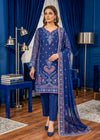 Navy Blue Embroidered Chiffon Kurta Set with Dupatta