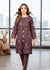 Navy Blue Printed Lawn 2-Piece Unstitched Suit