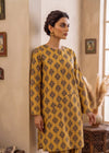 Mustard Printed Lawn 2-Piece Unstitched Suit