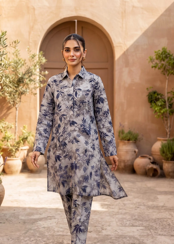 Printed Lawn Unstitched Shirt Piece with Floral Design