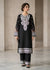Black Embroidered Cotton Kurta Set with Straight Trousers