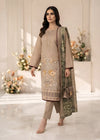 Elegant Beige cotton Embroidered Kurta Set with Printed Dupatta