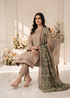 Elegant Beige cotton Embroidered Kurta Set with Printed Dupatta