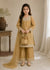 Kids Golden Brown Raw Silk Embroidered Kurta Set with Dupatta