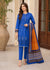Vibrant Royal Blue Printed Lawn Kurta Set with Dupatta