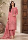 Rose Pink Printed Lawn Kurta Set with Dupatta