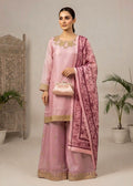 Blush Royale – Pastel Pink Luxury Embroidered Silk 3PC Dress with Net Printed Dupatta