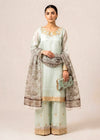 Pastel Grey Luxury Embroidered Silk 3PC Dress