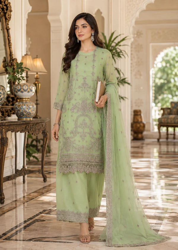 Whisper – Luxury Embroidered Chiffon 3PC Kurta Set