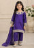 Purple Premium Silk Kids 3PC Dress