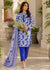 Floral Printed Lawn Kurta Set with Blue Farshi Shalwar and Dupatta