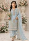 Sky Veil – Sky Blue Luxury Embroidered Chiffon Kurta Set with Embroidered Trouser