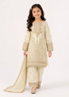 Pure White – Premium Embroidered Kids 3PC Kurta Set