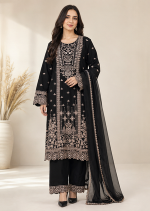 Noir Noor – Embroidered Chiffon 3PC