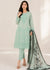 Embroidered Aquamarine Lawn Kurta Set with Printed net Dupatta