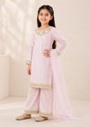 Rosé Belle – Pastel Pink Premium Silk Kids 3PC Dress