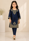 Blue Belle – Navy Blue Premium Lawn Kids 2PC Kurta Set