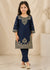 Blue Belle – Navy Blue Premium Lawn Kids 2PC Kurta Set