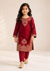 Crimson Charm – Maroon Premium Lawn 2PC Kurta Set