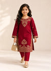 Crimson Charm – Maroon Premium Lawn 2PC Kurta Set