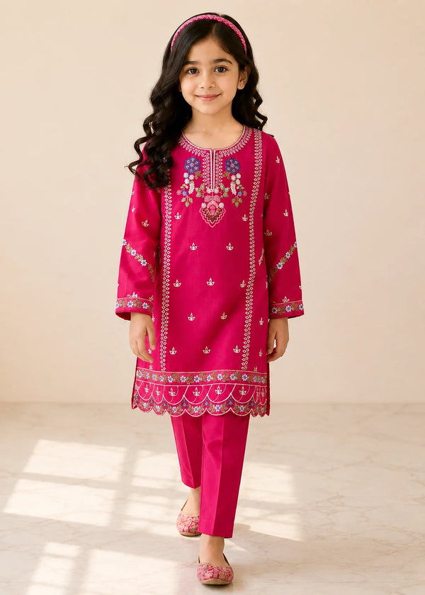 Blush Bloom – Pink Premium Lawn 2PC Kurta Set