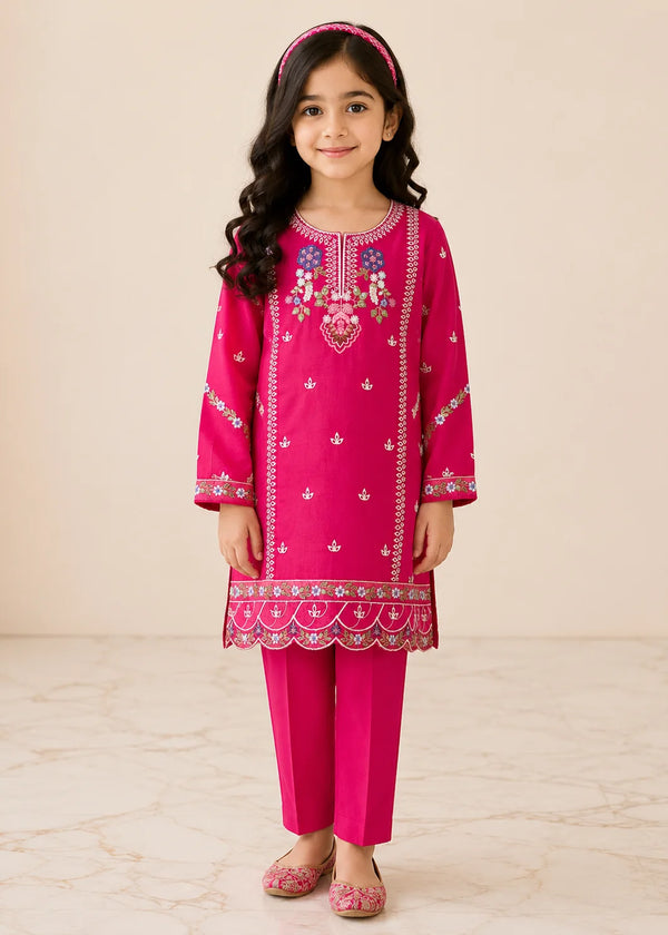 Blush Bloom – Pink Premium Lawn 2PC Kurta Set