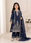 Ocean Navy – Luxury Kids 3PC Kurta Suit