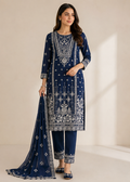 Royal Navy – Festive Embroidered Chiffon 3PC Set