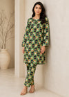 Green Geometric Digital Print Co-ord Set
