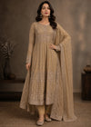 Desert Dusk – Camel Brown Luxury 3PC Maxi Dress
