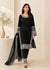 Black Eid Elegance – Embroidered 3PC Chiffon Set