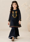 Midnight Veil – Black Luxury Chiffon Gharara 2PC Set