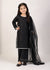 Black Belle– Black Premium Embroidered Chiffon Kids 3PC Dress
