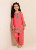 Pink Kattan Silk Kids 2-PC Kurta Set