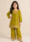 Olive Kattan Silk Kids 2-PC Kurta Set