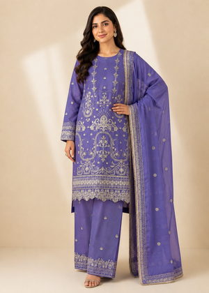 Lavender Herb – Luxury Embroidered 3PC Chiffon Set
