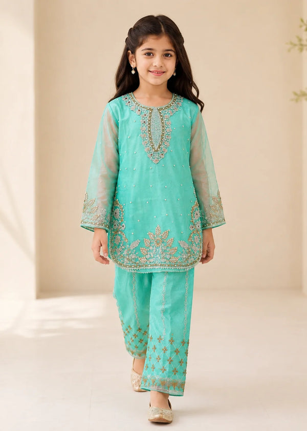 Aqua Kattan Silk Kids Festive Kurta Set
