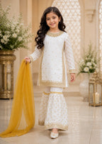 Soft White Luxe – Kids Embroidered 2-Pc Set