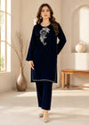 Navy Blue – Premium Handcrafted Velvet 2PC Suit