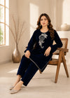 Navy Blue – Premium Handcrafted Velvet 2PC Suit