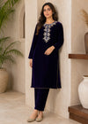 Navy Blue – Luxury Velvet 2PC Kurta Set
