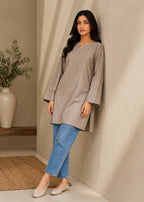 Sutar Plain Pastel Grey Shirt Only