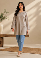 Sutar Plain Pastel Grey Shirt Only