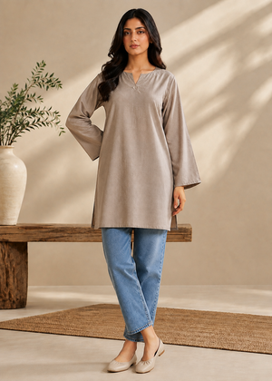 Sutar Plain Pastel Grey Shirt Only