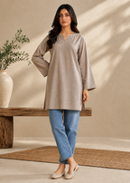 Sutar Plain Pastel Grey Shirt Only