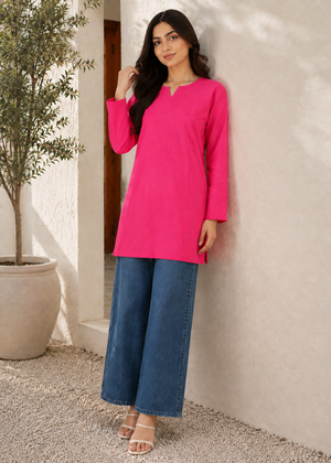 Sutar PLain Pink Kurta
