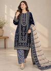 Zehra Deep Navy Velvet Luxe Occasion Wear