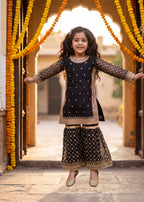 Little Noir Luxe – Embroidered Kids 2-Pc
