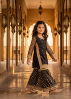 Little Noir Luxe – Embroidered Kids 2-Pc